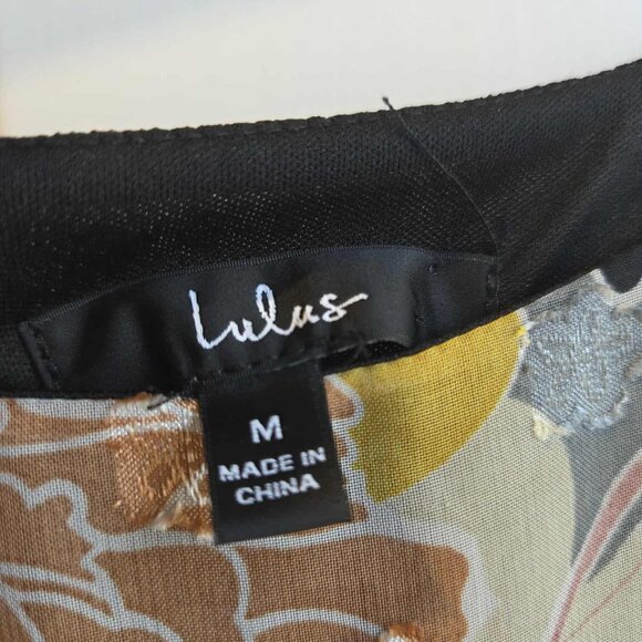 Wonderful Memories Black Floral Jacquard Tiered Midi Dress Lulus Size M - Picture 7 of 10